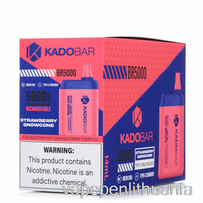[5 Pakuotės] Kado Bar Br5000 Vienkartinis Vape Skystis